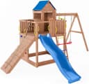 Fungoo Treehouse Spielturm blau mit Rutsche und Schaukel Bild 2