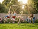 MaxPlay - Swing Doppelschaukel FUNGOO, Natur, 198x202x217cm Bild 5