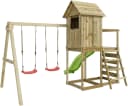 FUNGOO MaxPlay 5 Spielturm Grün mit Rutsche und Schaukel Bild 5