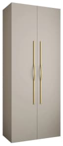 ABIKS MÖBEL Drehtürenschrank COMO 2 Beige/Gold mit Kleiderstange Bild 2