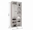 ABIKS MÖBEL Drehtürenschrank COMO 3 Schlafzimmerschrank Weiß/Gold Bild 1