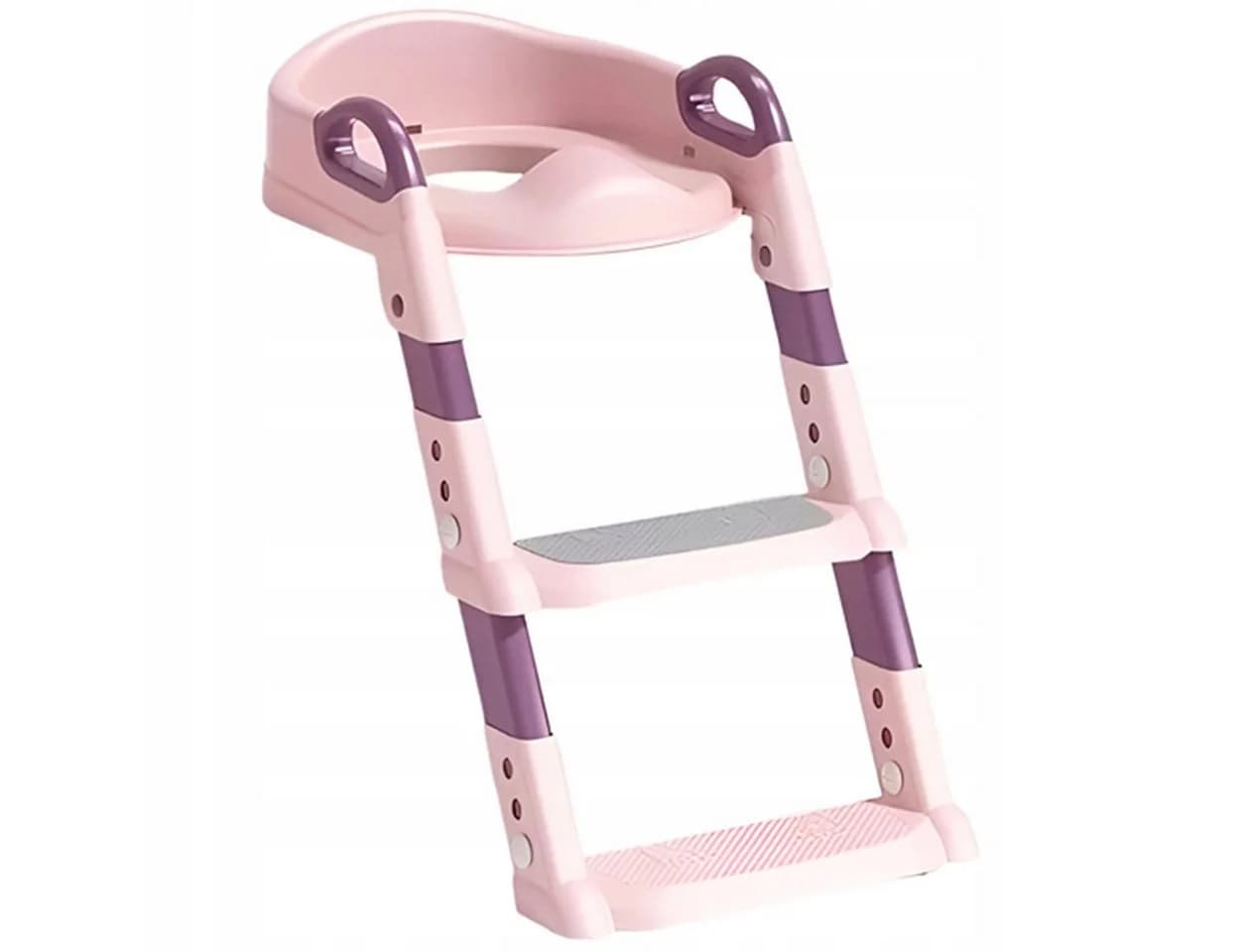 Hard-er Baby-Toilettensitz Rosa mit verstellbarer Stufenleiter und Rückenstütze - Bild 4
