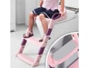 Hard-er Baby-Toilettensitz Rosa mit verstellbarer Stufenleiter und Rückenstütze Bild 5