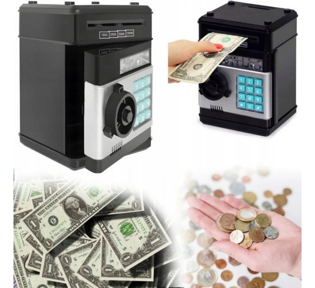 Hard-er Spardose Tresor Schwarz mit PIN-Code und automatischem Banknoteneinzug - Bild 2