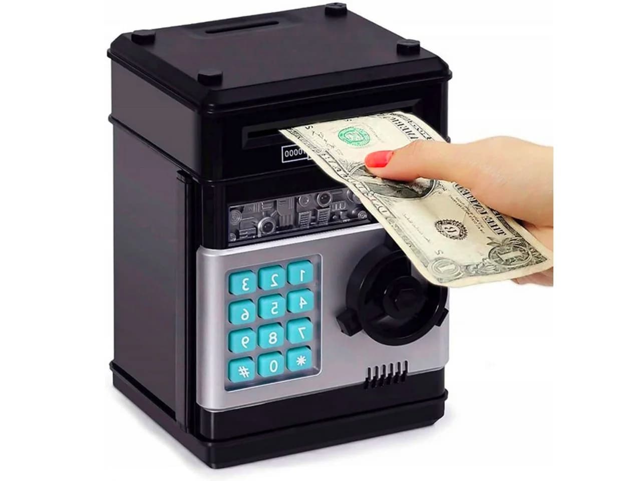 Hard-er Spardose Tresor Schwarz mit PIN-Code und automatischem Banknoteneinzug - Bild 3