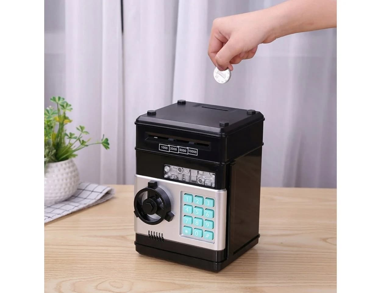 Hard-er Spardose Tresor Schwarz mit PIN-Code und automatischem Banknoteneinzug - Bild 4