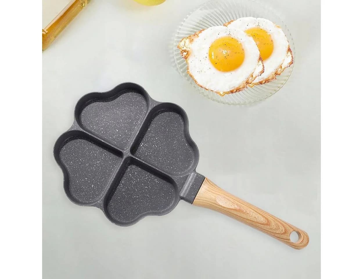 Hard-er Bratpfanne 4 Herzformen 36 cm Antihaft Aluminium Grau - Bild 4