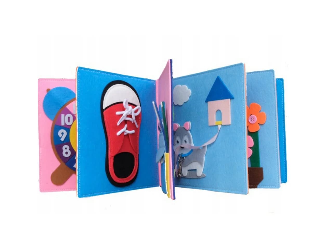 Hard-er Stoffbuch 3D-Sensorikbuch Bunt 12 Seiten - Bild 5