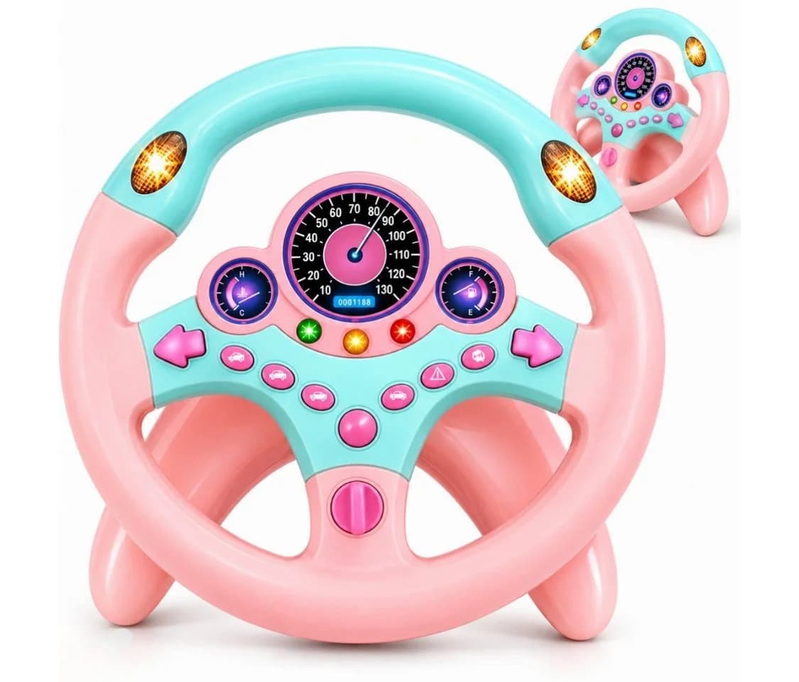 Hard-er Kinderlenkrad Rosa mit Licht und Sound - Bild 2
