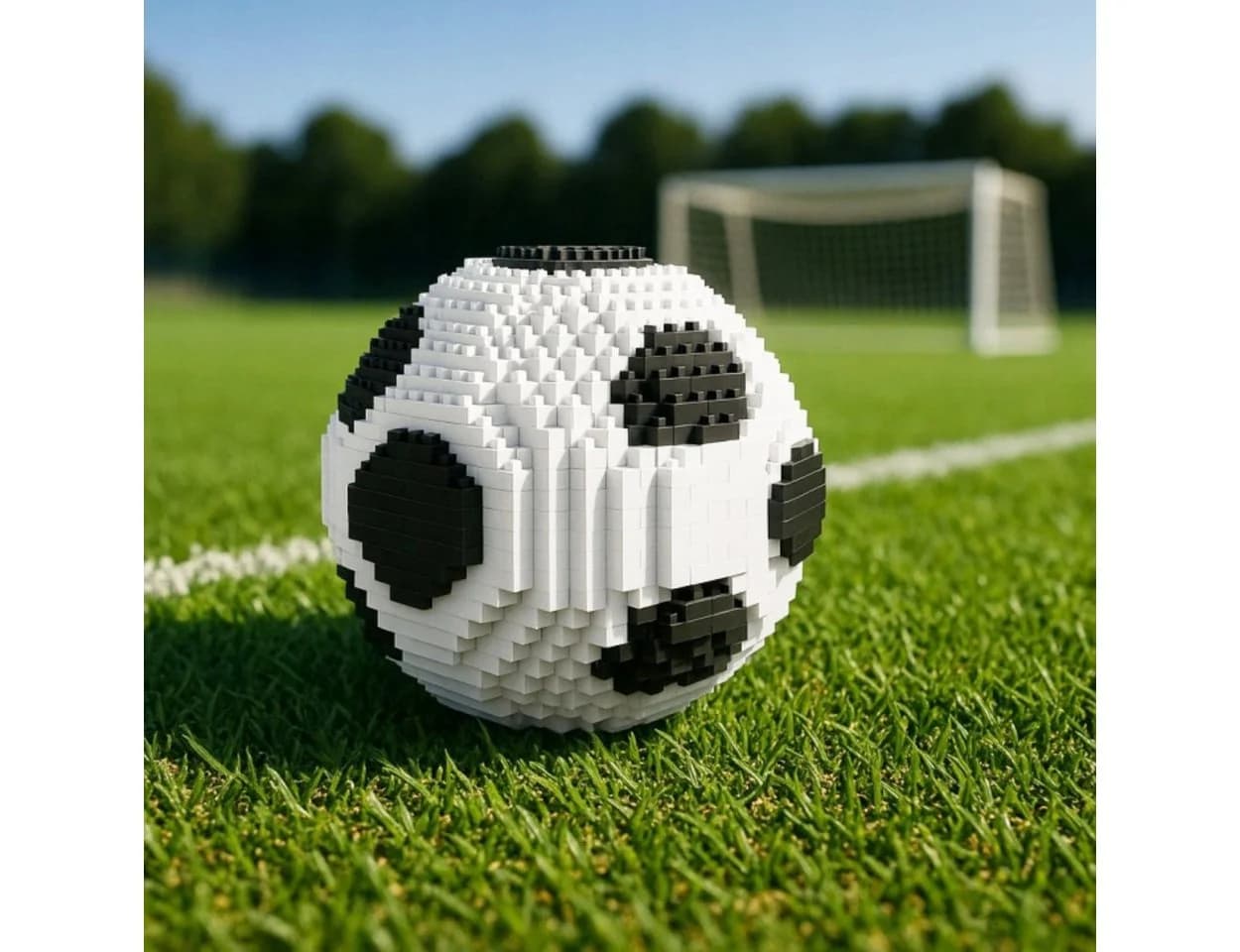 Hard-er Fußball Baukasten 864 Mini Bausteine 3D Modell Konstruktions-Spielset - Bild 3