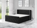 A&J MöbelLand Boxspringbett LUNA Schwarz mit Bettkästen Bild 1