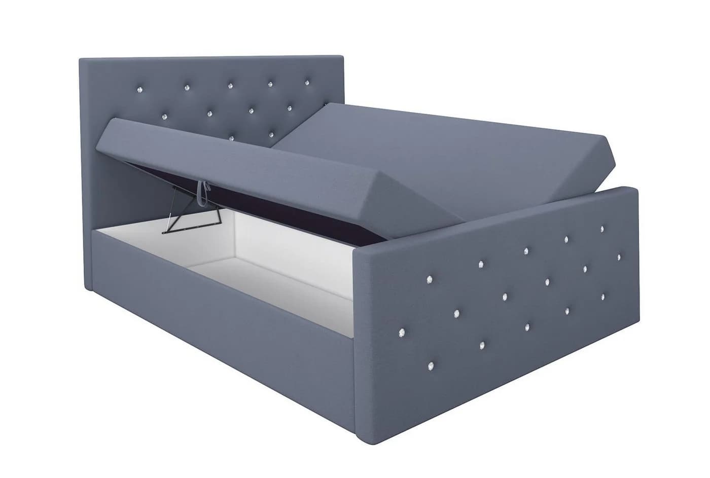 A&J MöbelLand GmbH Boxspringbett REINN mit Kristallknöpfen verziert - Bild 3
