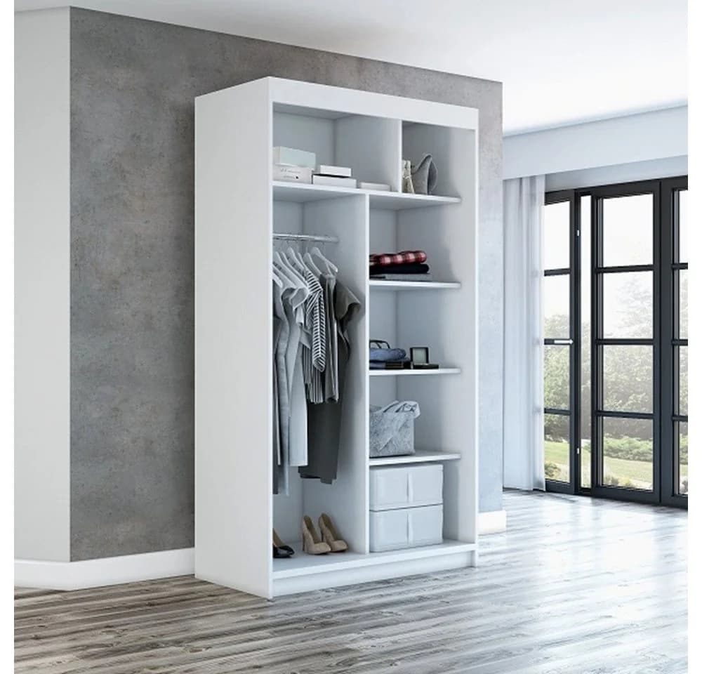 A&J MöbelLand GmbH Kleiderschrank 2-türig mit Spiegel