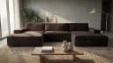 Ecksofa EINAR mit Schlaffunktion und Bettkasten - Veloursstoff Bild 1