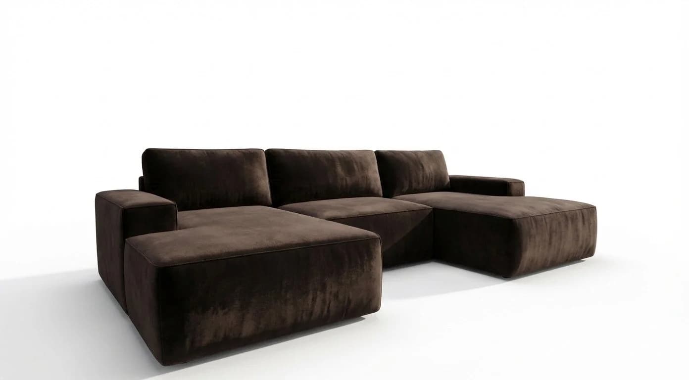 Ecksofa EINAR mit Schlaffunktion und Bettkasten - Veloursstoff - Bild 3