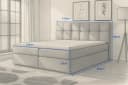 A&J MöbelLand Boxspringbett REF mit Bettkasten, Topper und gepolstertem Kopfteil Bild 3