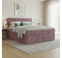 A&J MöbelLand Boxspringbett RALF mit Bettkasten und Topper Rosa Bild 1