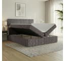 A&J MöbelLand Boxspringbett RALF mit Bettkasten und Topper grau Bild 3