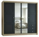A&J MöbelLand GmbH Drehtürenschrank OSLO viertüriger Kleiderschrank Bild 2