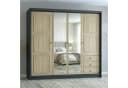 A&J MöbelLand OSLO Kleiderschrank 4-türig mit Schubladen Bild 1