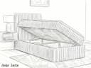 A&J MöbelLand Boxspringbett RALFI mit Bettkasten und gepolstertem Kopfteil Bild 3