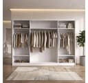 A&J MöbelLand Schiebetürenschrank FARA 200 cm mit 3D-Lamellen und Spiegelfront Bild 1