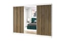 A&J MöbelLand Schiebetürenschrank FARA 200 cm mit 3D-Lamellen und Spiegelfront Bild 2