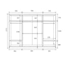 A&J MöbelLand Schiebetürenschrank FARA 200 cm mit 3D-Lamellen und Spiegelfront Bild 3