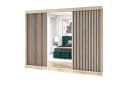 A&J MöbelLand Schiebetürenschrank FARA 200 cm mit 3D-Lamellen und Spiegelfront Bild 2