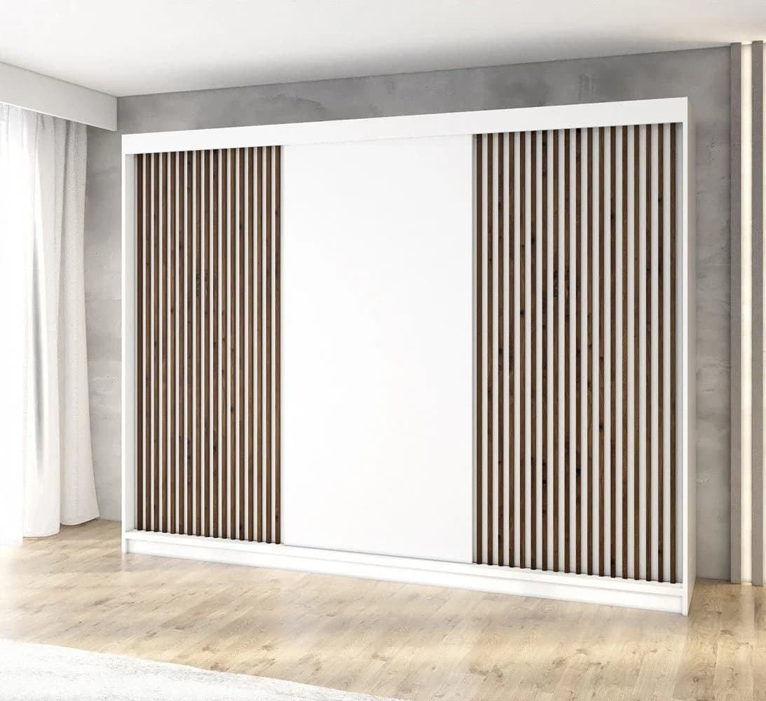 A&J MöbelLand Schiebetürenschrank IOSA 200 cm mit 3D-Lamellen