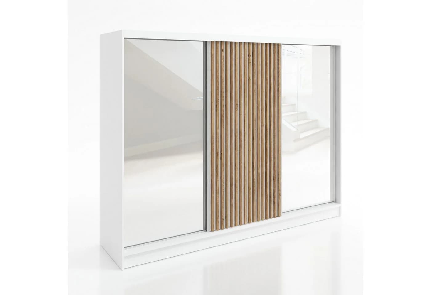 A&J MöbelLand Schiebetürenschrank DIVER 200 cm mit Spiegelfront - Bild 2