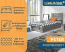 Deine Möbel 24 Boxspringbett PETER mit Bettkasten und Topper Rosa Bild 4