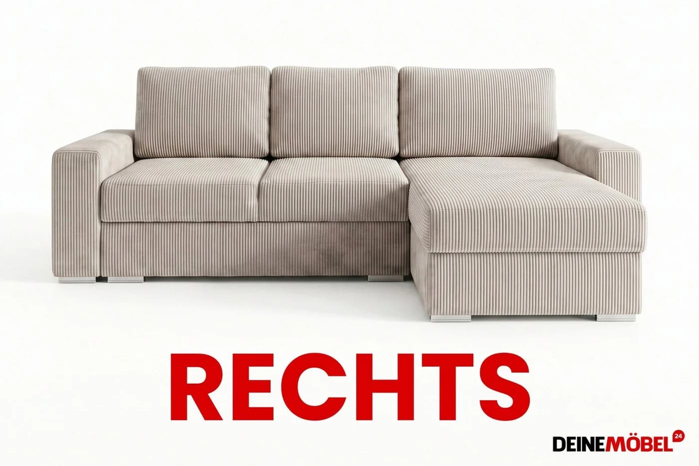 Deine Möbel 24 Ecksofa CORD-L MINI mit Schlaffunktion und Bettkasten - Bild 3