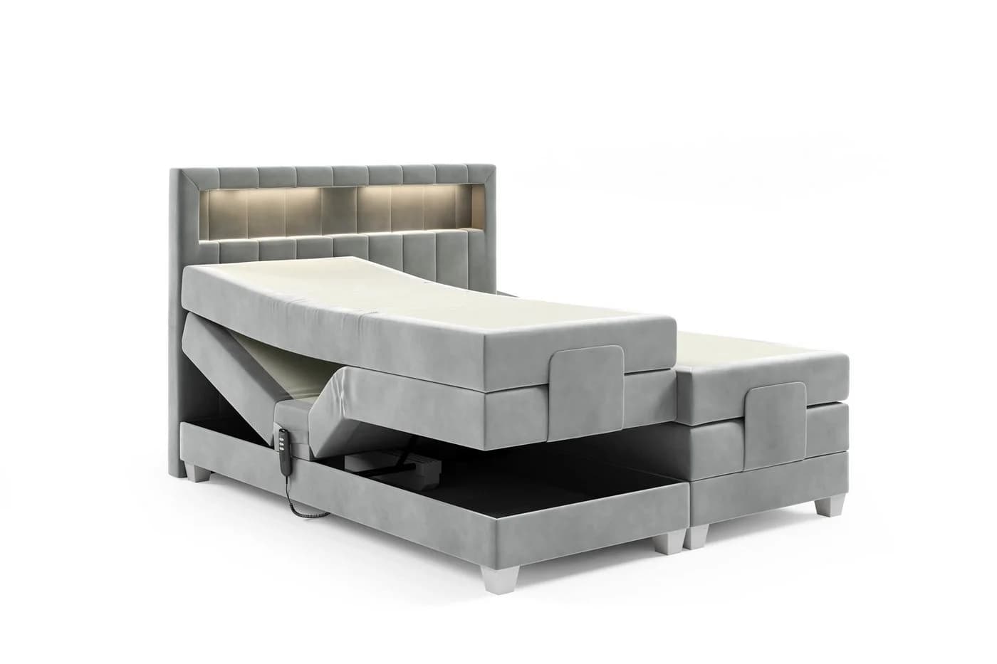 DB-Möbel Boxspringbett CAVIDOS Elektrisch Verstellbar Stoff Fresh - Bild 3