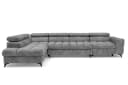 Muffo Ecksofa Pudding Maxi Grau mit Schlaffunktion und Bettkasten Bild 2