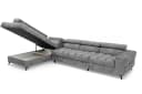 Muffo Ecksofa Pudding Maxi Grau mit Schlaffunktion und Bettkasten Bild 3
