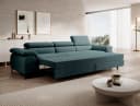 Muffo Sofa Plaza 3 Blau mit Schlaffunktion und verstellbaren Kopfstützen Bild 1