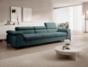Muffo Sofa Plaza 3 Blau mit Schlaffunktion und verstellbaren Kopfstützen Bild 2