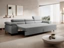 Muffo Sofa Plaza 3 Schlafsofa Grau mit verstellbaren Kopfstützen Bild 1