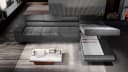 Muffo Ecksofa Alonzo Maxi Grau mit Schlaffunktion und Bettkasten Bild 1