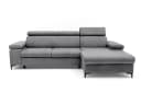 Muffo Ecksofa MAVIC mit Schlaffunktion und Bettkasten Grau Bild 1