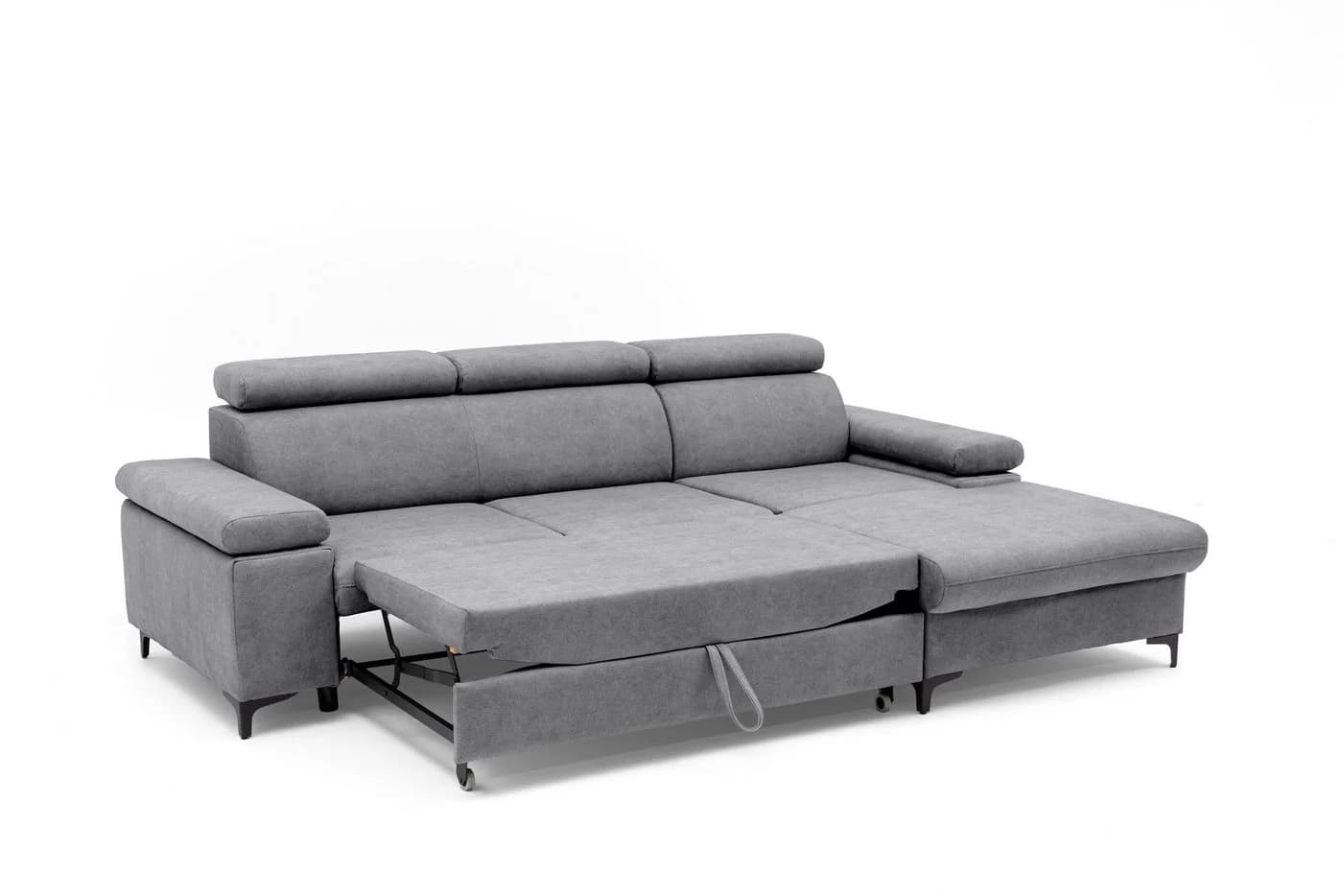 Muffo Ecksofa MAVIC mit Schlaffunktion und Bettkasten Grau - Bild 4