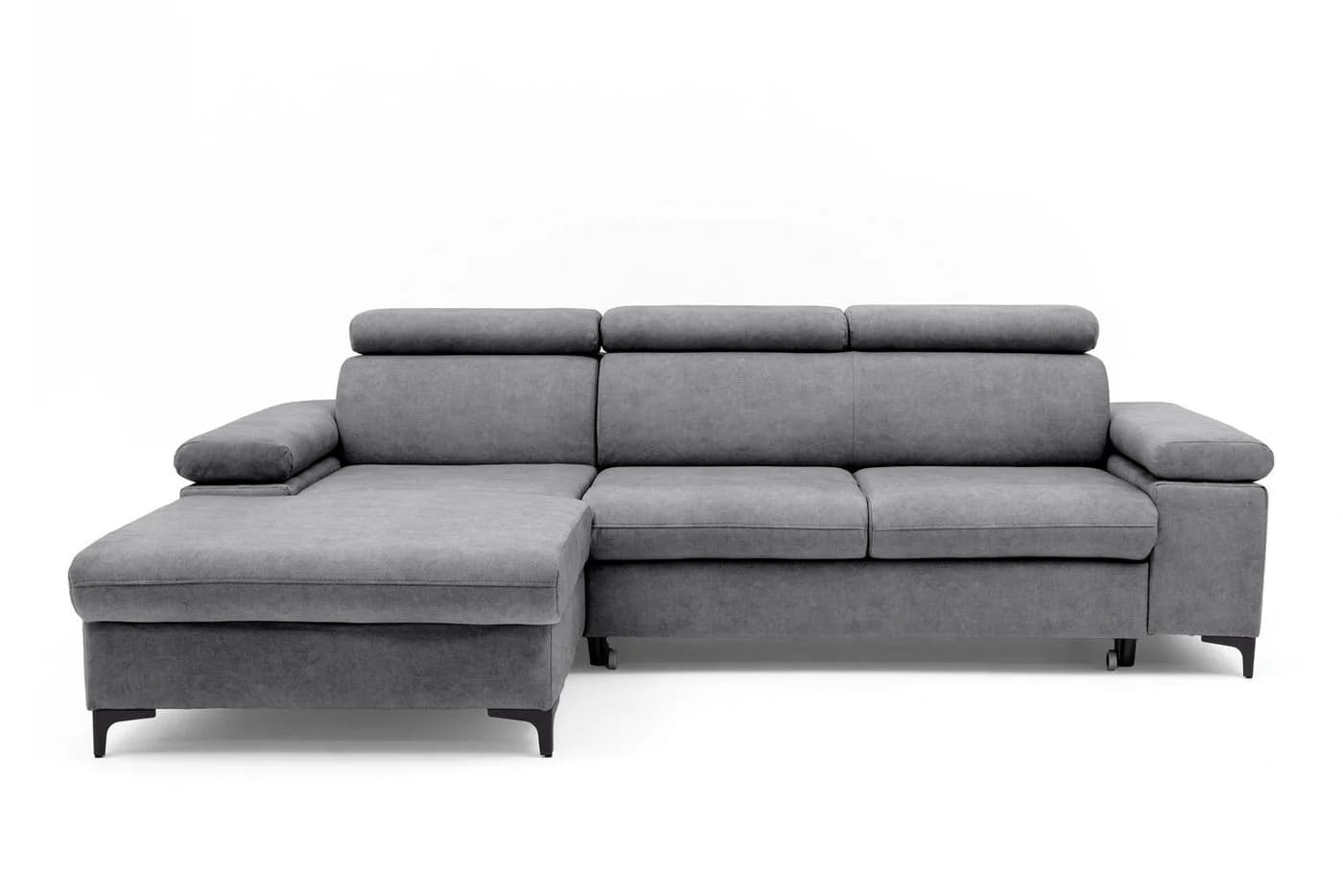Muffo Ecksofa MAVIC Grau mit Schlaffunktion und Bettkasten - Bild 2
