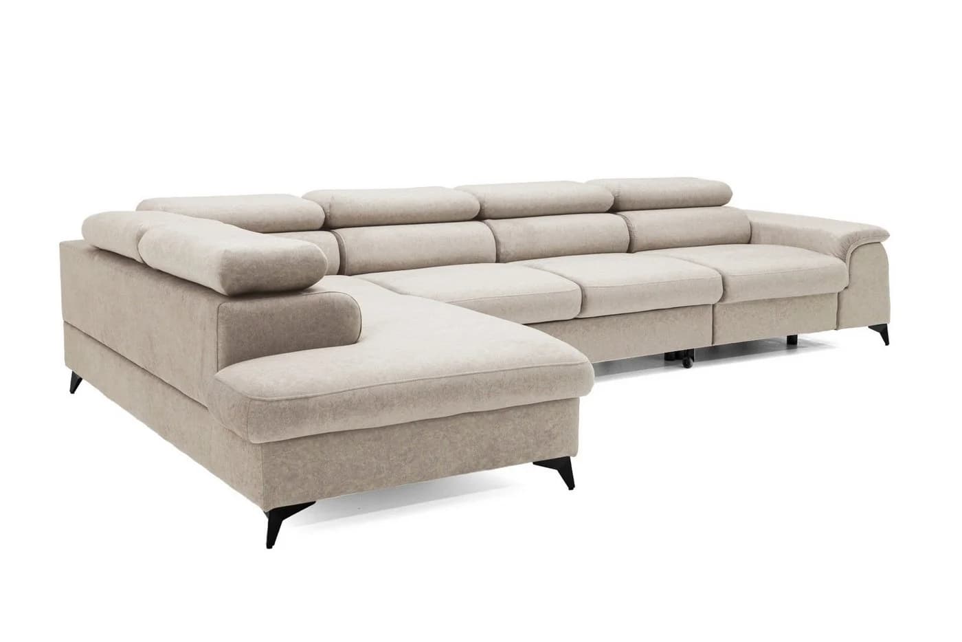 Muffo Ecksofa Plaza Maxi Beige Schlaffunktion