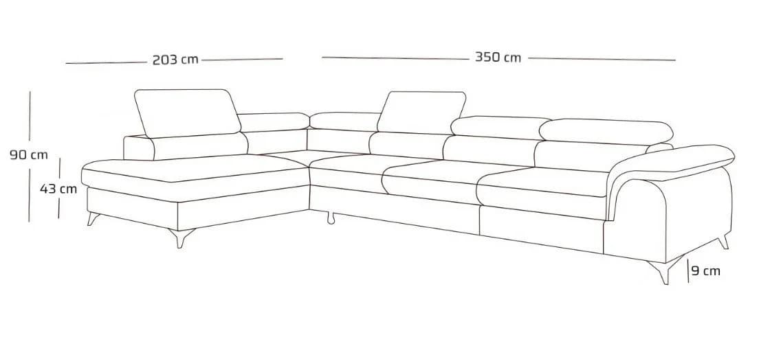 Muffo Ecksofa Plaza Maxi Beige Schlaffunktion - Bild 5