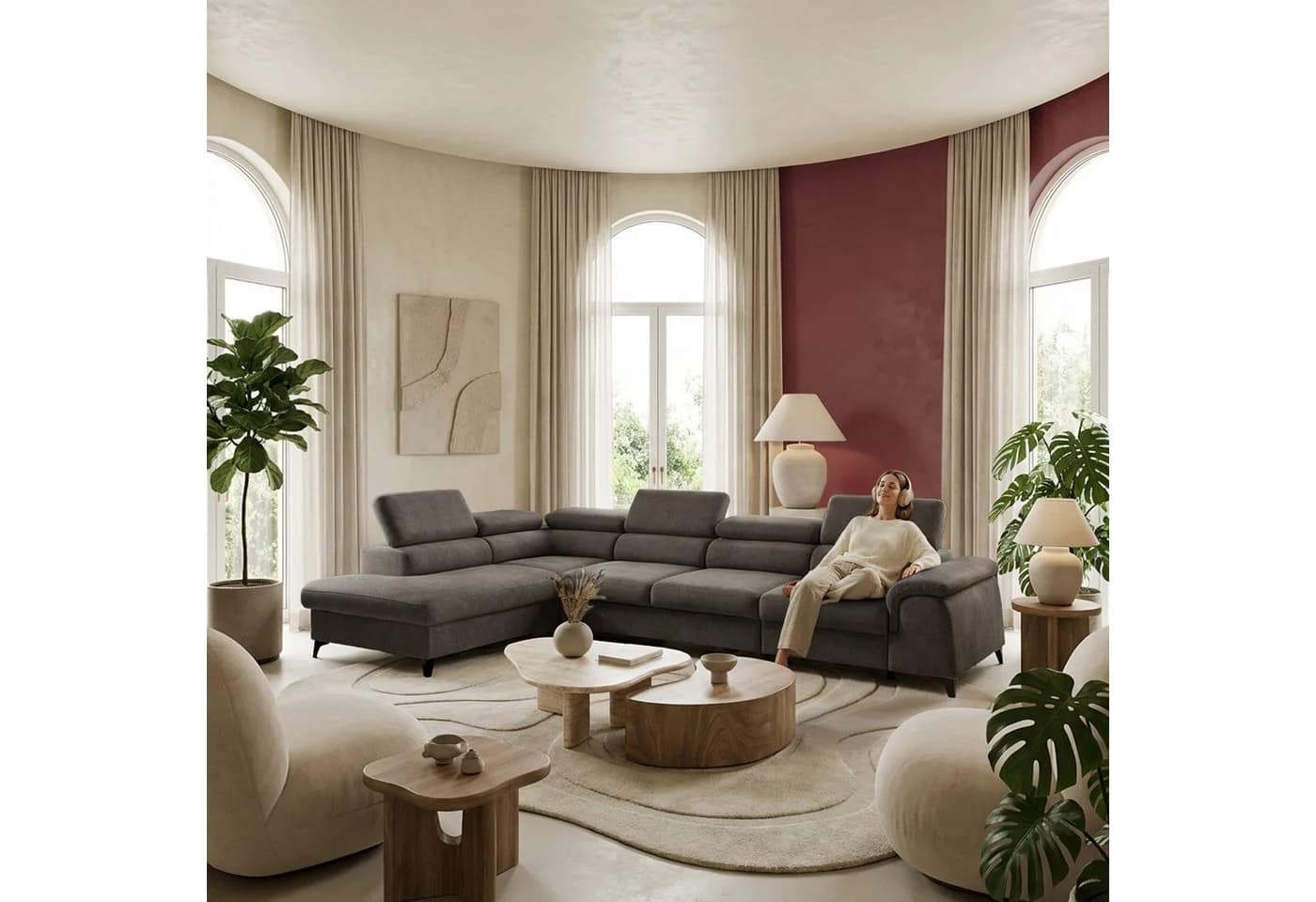 Muffo Ecksofa Plaza Maxi Beige Schlaffunktion - Bild 2