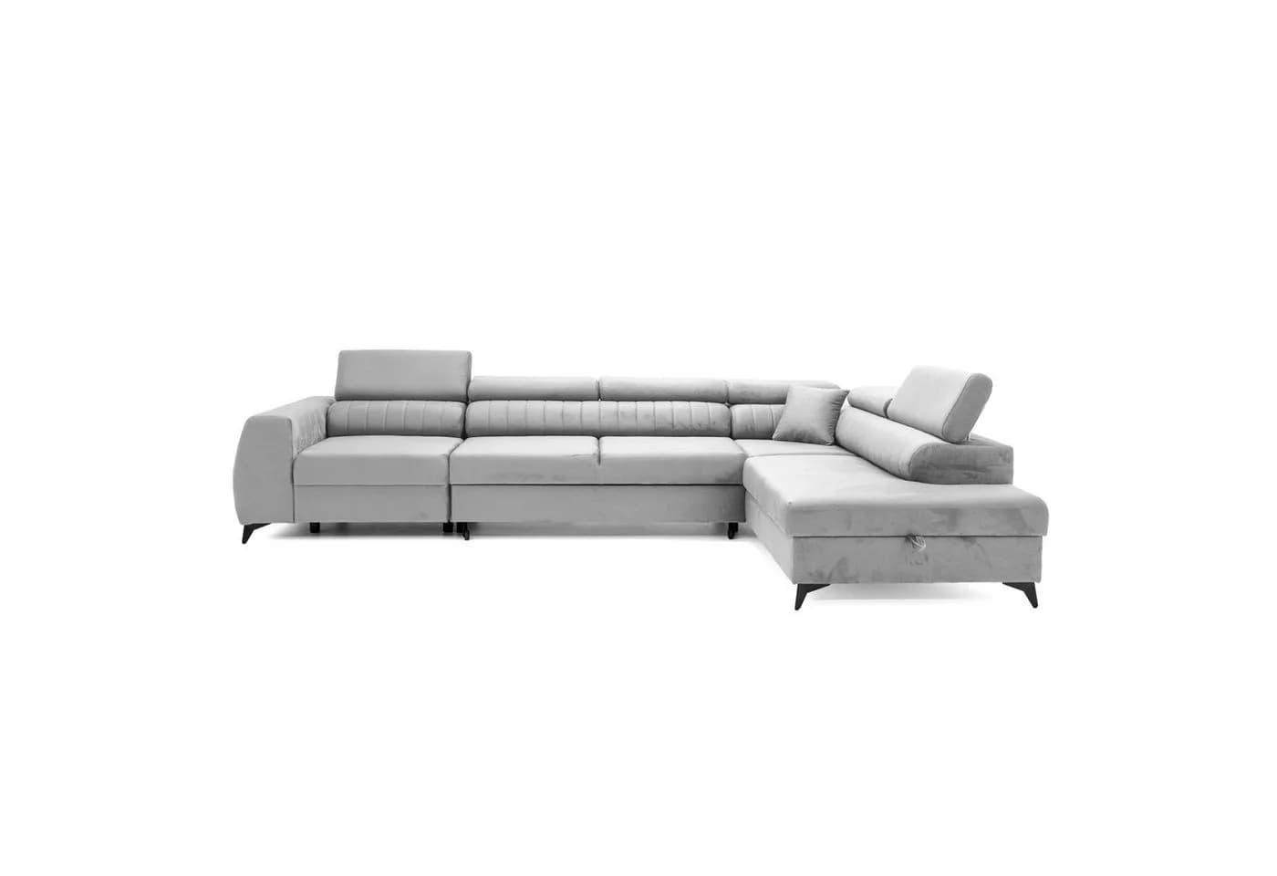 Muffo Ecksofa Piero maxi mit Schlaffunktion und Bettkasten Grau - Bild 3
