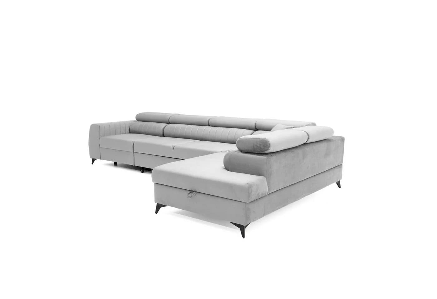 Muffo Ecksofa Piero maxi mit Schlaffunktion und Bettkasten Grau - Bild 5