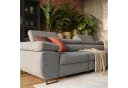 Muffo Ecksofa Wild Maxi XXL mit Schlaffunktion & Bettkasten Silber/Grau Bild 3
