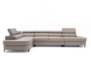 Muffo Ecksofa Priam Maxi L-Form Beige mit Schlaffunktion und Bettkasten Bild 2